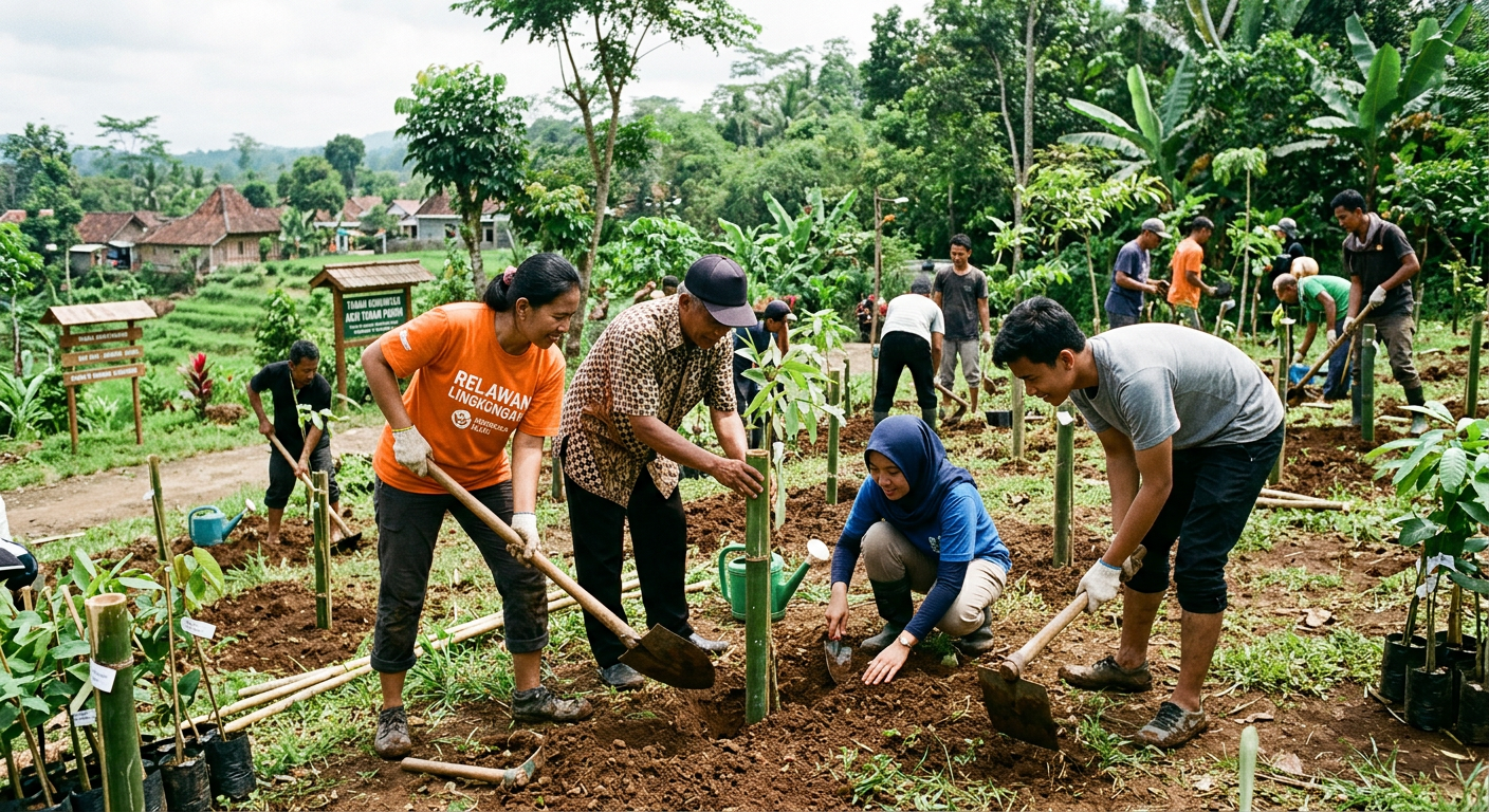 LIVESGP SALATIGA Hijau - Program lingkungan seperti gotong royong dan penanaman pohon.